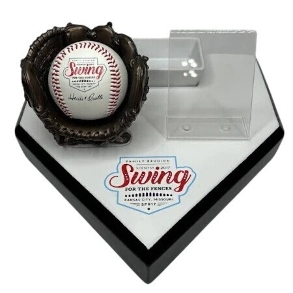 Scentsy 2017 Family Reunion Swing For The Fences Baseball Wax Warmer SFR17 KC
